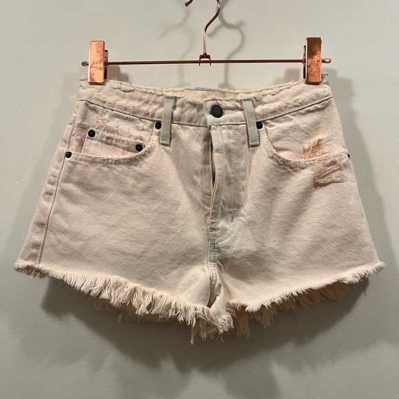 NWT CARMAR LF High Rise Denim Shorts Pink - Picture 4 of 9
